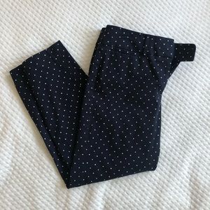 Cropped polka dot work pants